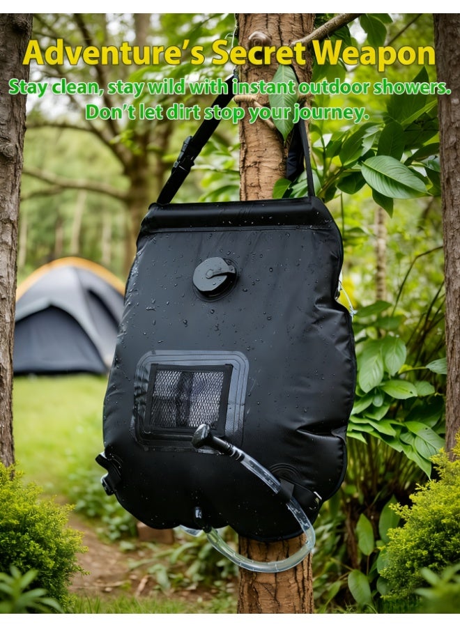 Solar Shower Bag, 5 Gal/20L Solar Heating Camping Shower Bag, Removable Hose, On-Off Switchable Shower Head, Portable Shower, Traveling Shower, Portable Shower for Beach Swimming, Hiking - Image 1